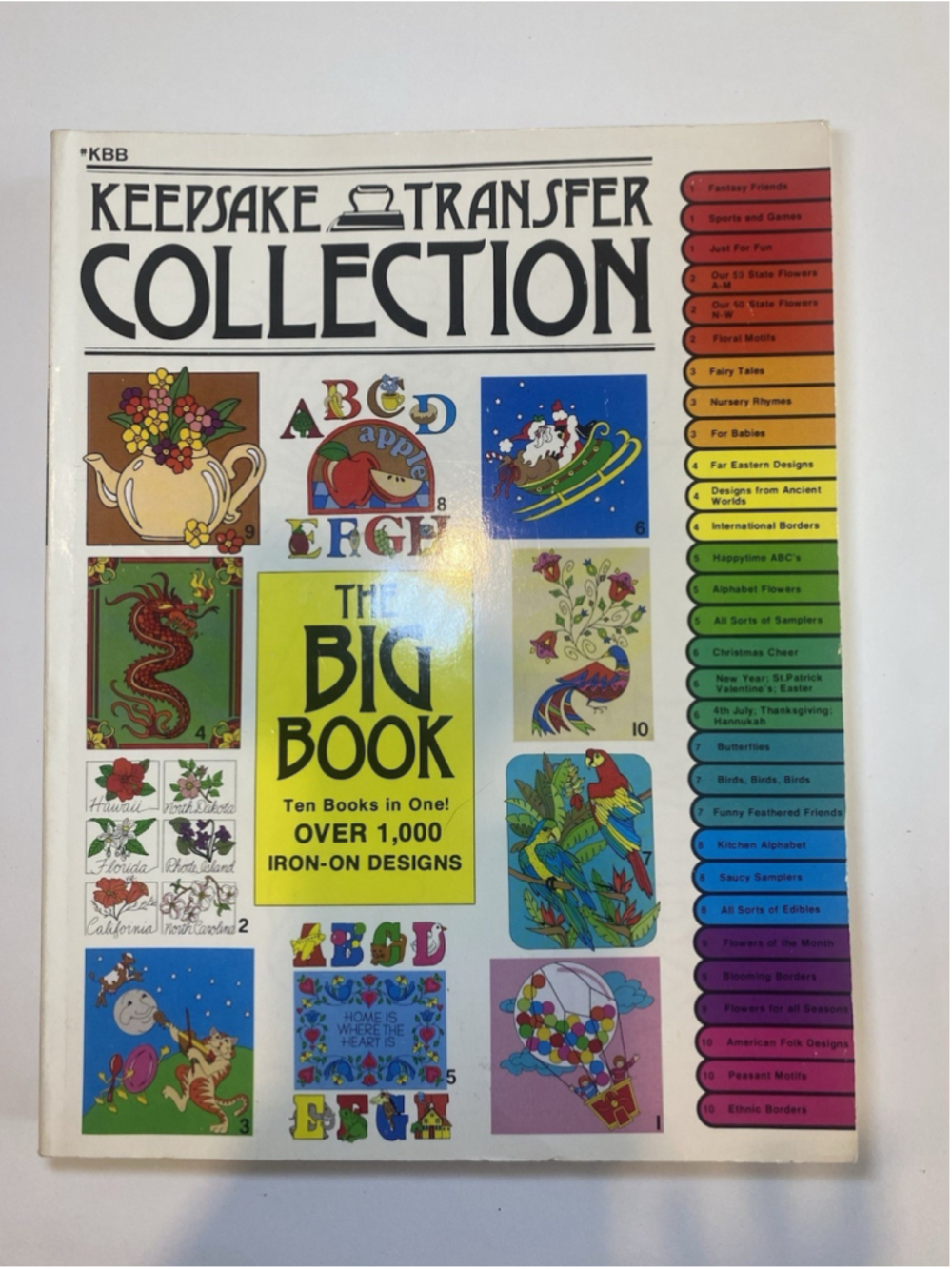 Keepsake Transfer Collection The Big Book Over 1000 Iron-On Designs 1980 Vintage